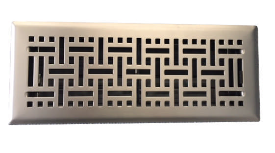 300.100 Floor Register Nickel W/ Damper