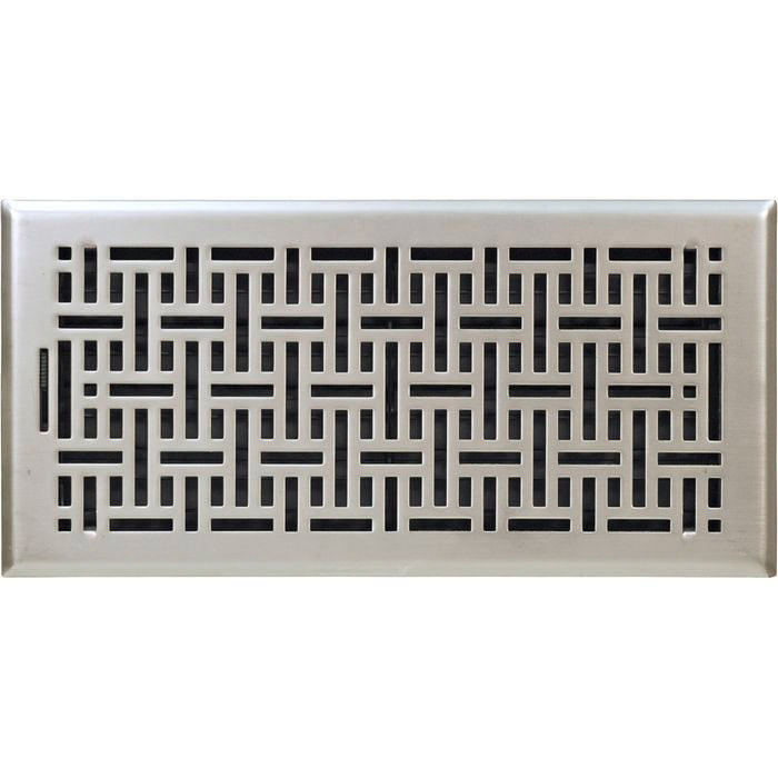350.150 Floor Register Nickel W/ Damper