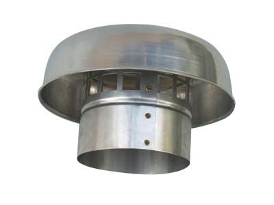 Mushroom Cowl Alum. 250mm Dia c/w BAL Mesh 