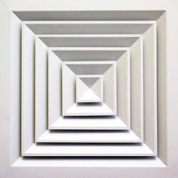 450sq Face 300sq Neck Metal Diff 4 Way Louvre