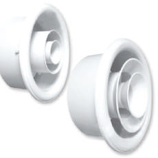 200mm Jet Diffuser Aluminium White 