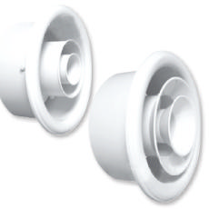 250mm Jet Diffuser Aluminium White 