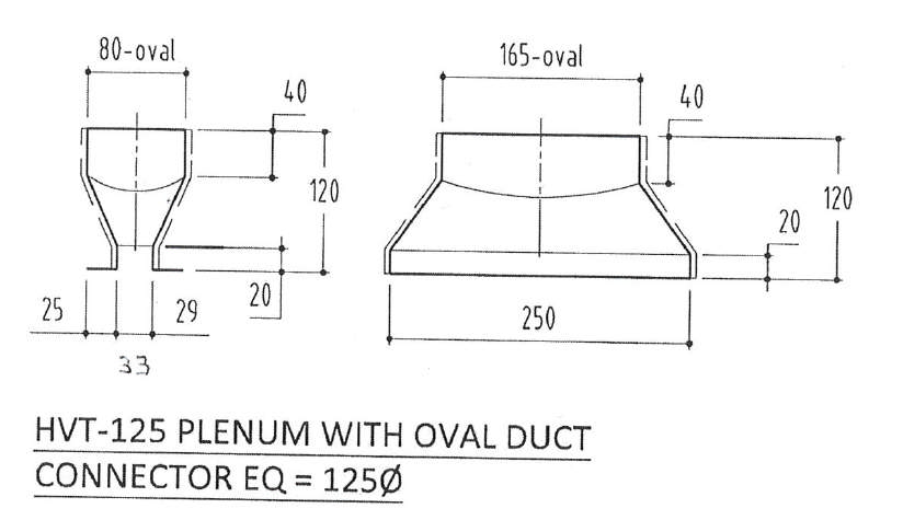 250.30 1/125mm Vertical Adapt To Suit Induction