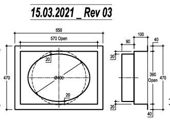 Refrigeration Coil Box Cover/Pop, Insulated 5mm
