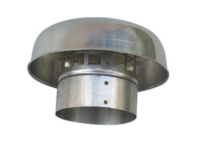 Mushroom Cowl Vent 125mm Aluminium