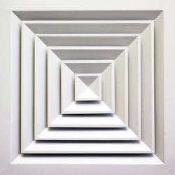 225.225 Metal 4 Way White Diffuser Fixed Louvre