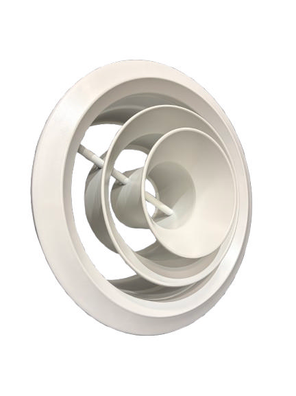 200mm Jet Diffuser Aluminium White 